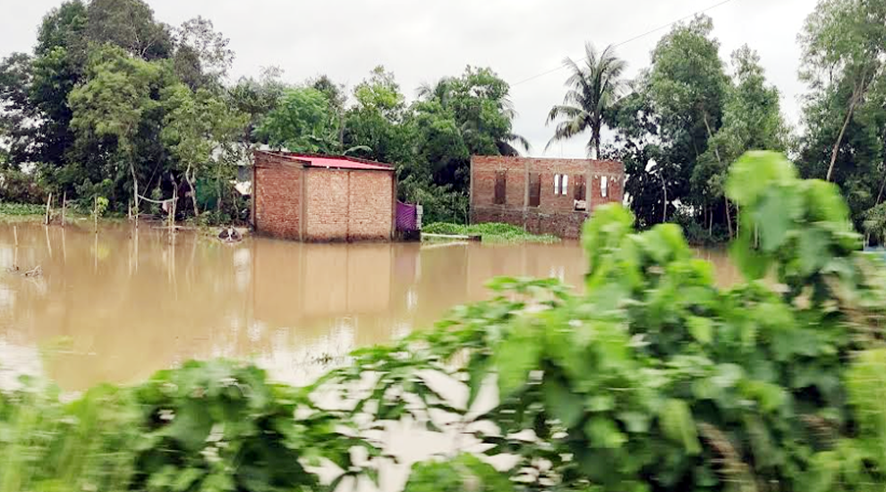 মাধবপুরে ডুবেছে বাড়িঘর, ফসলের ব্যাপক ক্ষ তি