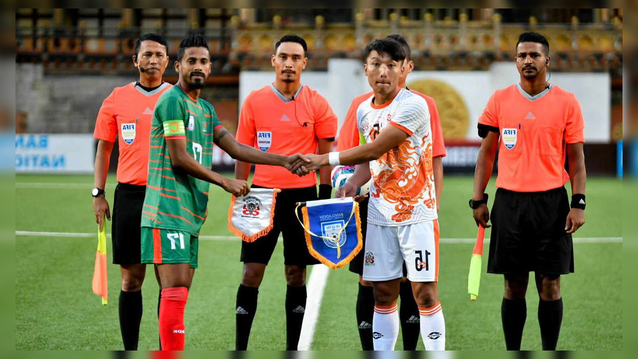 বাংলাদেশ-ভুটান ম্যাচে প্রথমার্ধ গোলশূন্য